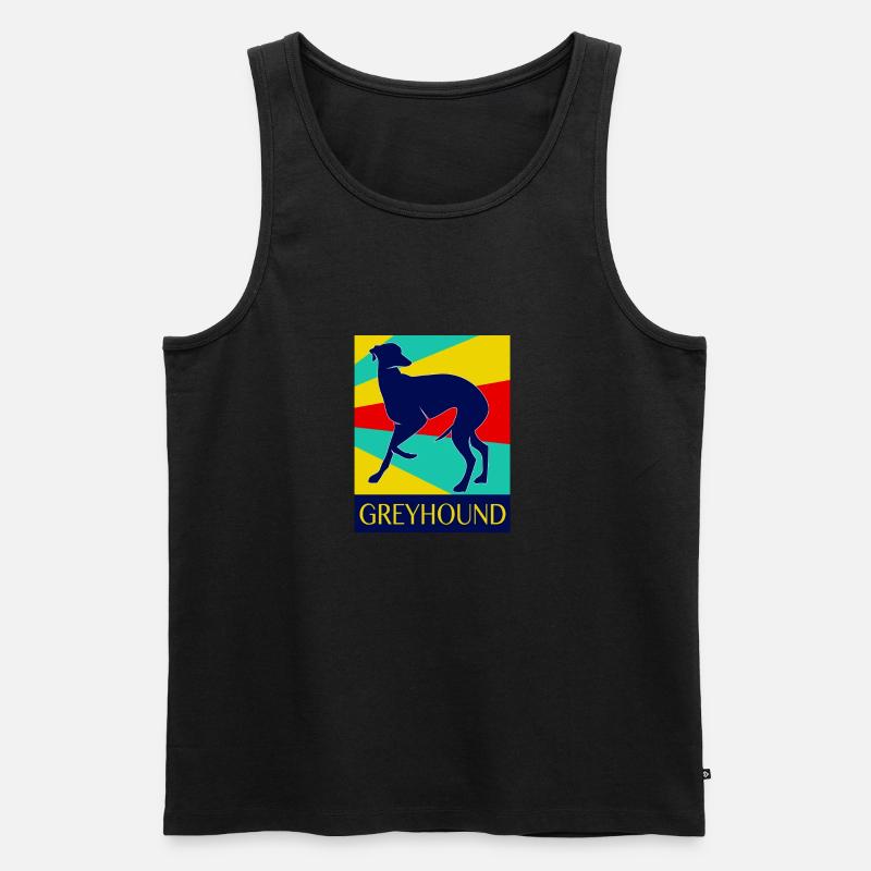 Windhund - Männer Premium Bio Tank Top - Schwarz