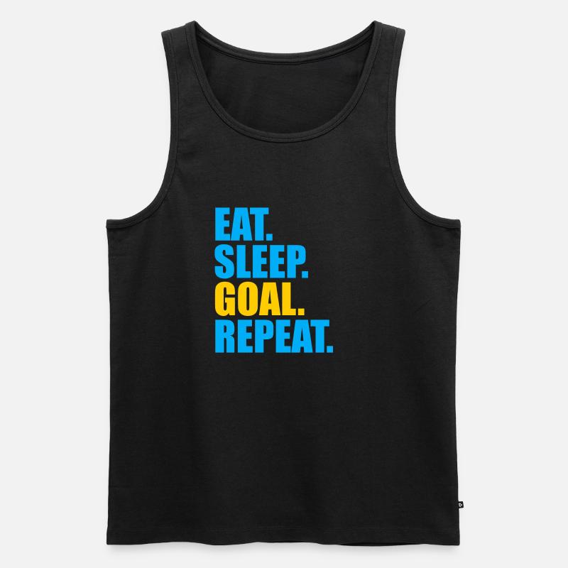 Fußball - Männer Premium Bio Tank Top - Schwarz