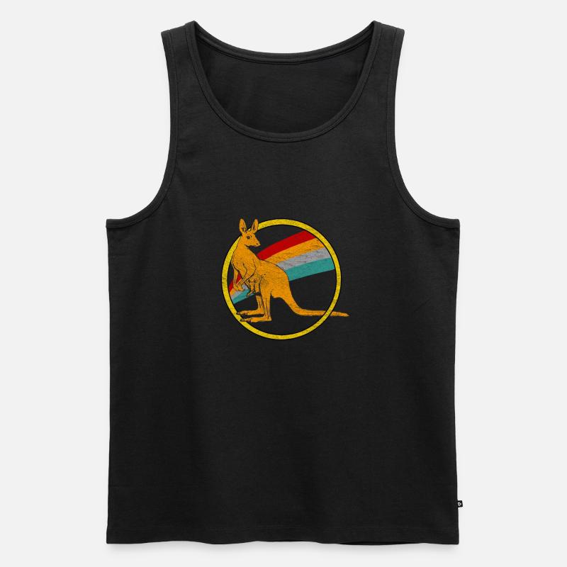 Känguru - Männer Premium Bio Tank Top - Schwarz