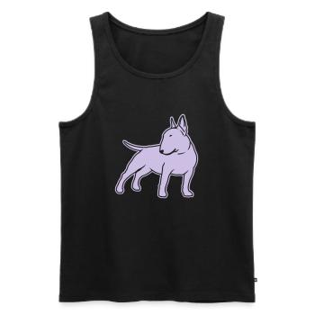 Bull Terrier cn_single_1c_4dark - Débardeur bio Premium Homme - noir - Devant - AI Model Male 178 light (178cm)
