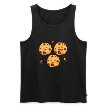 gâteau - Débardeur bio Premium Homme - noir - Devant - Michal (187cm)