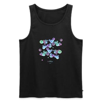 bubbles - Männer Premium Bio Tank Top - Schwarz - Vorne - AI Model Male 178 light (178cm)
