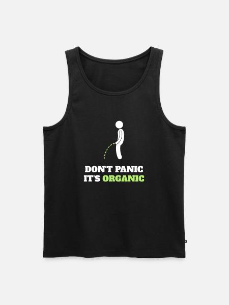 Don't panic, it's organic! - Men's Premium Organic Tank Top - black