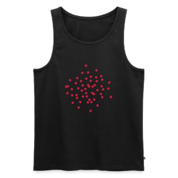 Confetti - Men's Premium Organic Tank Top - black - Front - Michal (187cm)