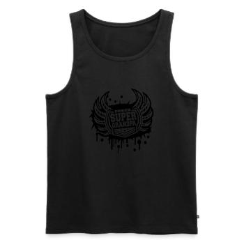 Cool Super Opa Wappen Graffiti - Männer Premium Bio Tank Top - Schwarz - Vorne - Michal (187cm)