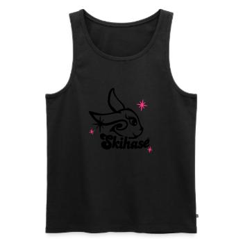 skihase_candi_2c - Männer Premium Bio Tank Top - Schwarz - Vorne - AI Model Male 178 light (178cm)