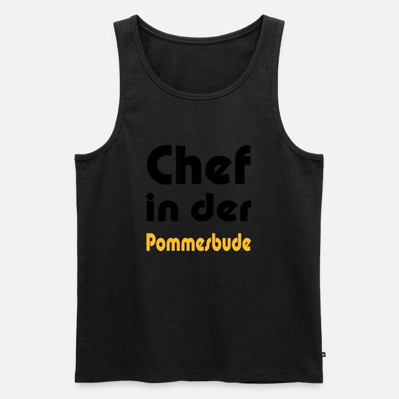 Chef in der Pommesbude - Männer Premium Bio Tank Top - Schwarz