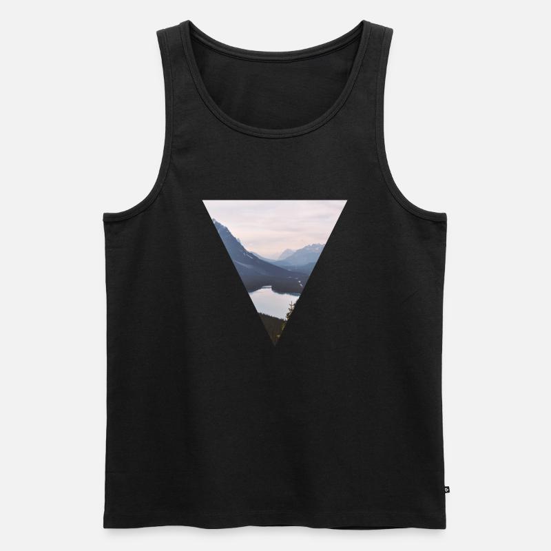 Berg - Männer Premium Bio Tank Top - Schwarz