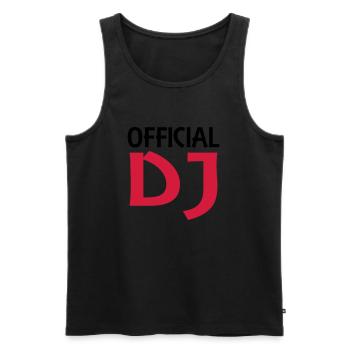 Official DJ - Männer Premium Bio Tank Top - Schwarz - Vorne - AI Model Male 178 light (178cm)