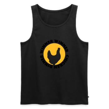 Winner Winner Chicken Dinner - Men's Premium Organic Tank Top - black - Front - AI Model Male 178 light (178cm)