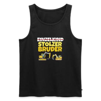Großer Stolzer Bruder Bagger 2024 Geschenk - Männer Premium Bio Tank Top - Schwarz - Vorne - Michal (187cm)