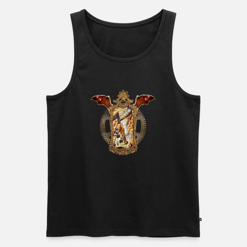 Steampunk victorian - Männer Premium Bio Tank Top - Schwarz