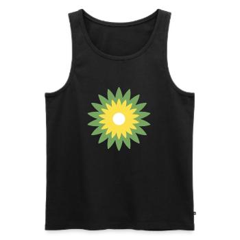 flower - Men's Premium Organic Tank Top - black - Front - AI Model Male 178 light (178cm)