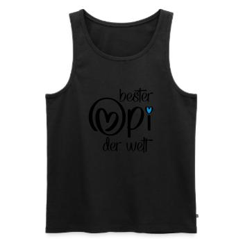 Geschenke für Opi - Männer Premium Bio Tank Top - Schwarz - Vorne - AI Model Male 178 light (178cm)