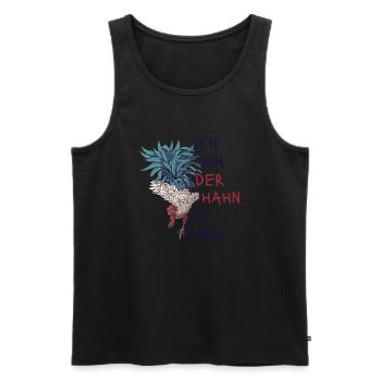 Ich Bin Der Hahn Im Korb. Lustiges Geschenk Fun - Männer Premium Bio Tank Top - Schwarz - Vorne - Michal (187cm)