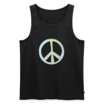 Friede - Männer Premium Bio Tank Top - Schwarz - Vorne - AI Model Male 178 light (178cm)