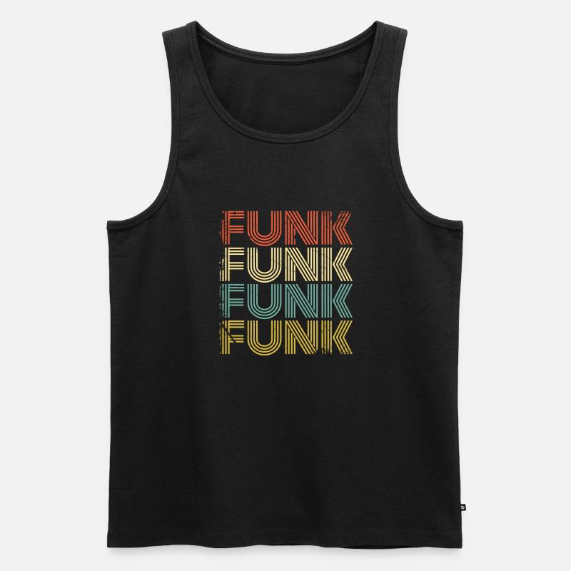 Funk Funky - Männer Premium Bio Tank Top - Schwarz
