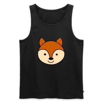 Cute fox - Männer Premium Bio Tank Top - Schwarz - Vorne - Michal (187cm)