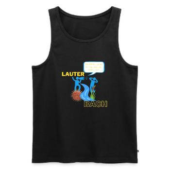 Lauter Bach - Männer Premium Bio Tank Top - Schwarz - Vorne - AI Model Male 178 light (178cm)