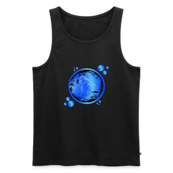 Scuba - Men's Premium Organic Tank Top - black - Front - AI Model Male 178 light (178cm)