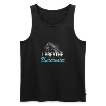 I underwater - Men's Premium Organic Tank Top - black - Front - AI Model Male 178 light (178cm)