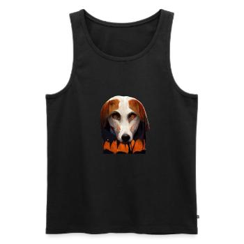 Halloween American Foxhound - Männer Premium Bio Tank Top - Schwarz - Vorne - AI Model Male 178 light (178cm)