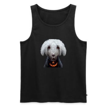 Bedlington Terrier Halloween - Débardeur bio Premium Homme - noir - Devant - Michal (187cm)