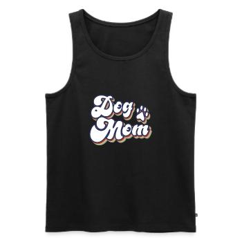 Dog Mom - Men's Premium Organic Tank Top - black - Front - AI Model Male 178 light (178cm)