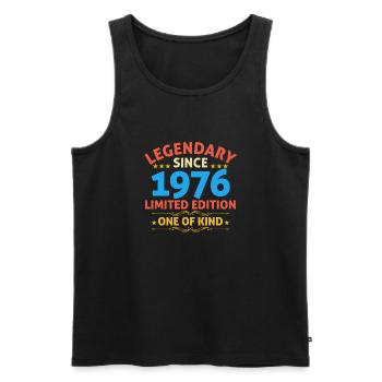 Legendary since 1976 Limited Edition - Men's Premium Organic Tank Top - black - Front - AI Model Male 178 light (178cm)