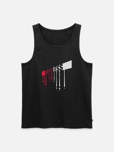 fearless Text Quote Design - Men's Premium Organic Tank Top - black