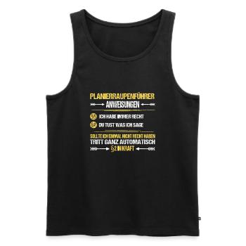 Planierraupenführer Planierraupenfahrer Spruch - Männer Premium Bio Tank Top - Schwarz - Vorne - Michal (187cm)