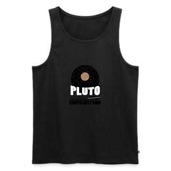 Pluto König des Kuipergürtels Weltall Planeten - Männer Premium Bio Tank Top - Schwarz - Vorne - Michal (187cm)