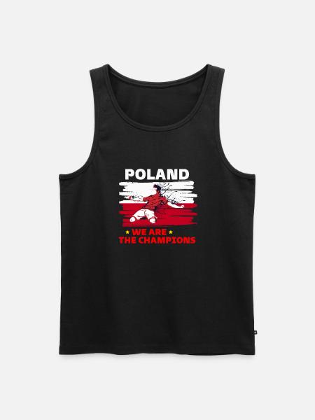 Polen vi er mestre - Herre Premium økologisk tanktop - sort