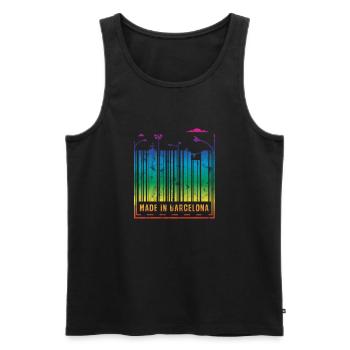 Made in Barcelona - Männer Premium Bio Tank Top - Schwarz - Vorne - AI Model Male 178 light (178cm)