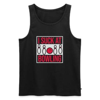 Je suis nul au bowling - Débardeur bio Premium Homme - noir - Devant - AI Model Male 178 light (178cm)