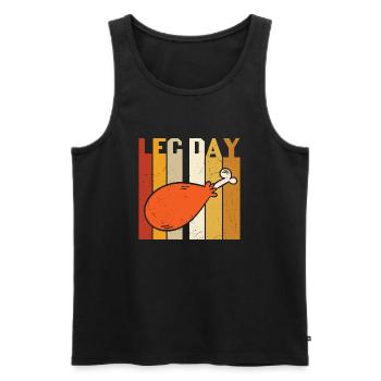 leg day - Funny Turkey - Débardeur bio Premium Homme - noir - Devant - Michal (187cm)