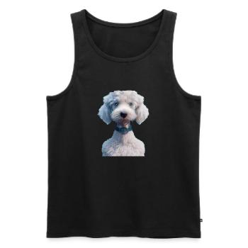 Bedlington Terrier Hund - Bedlington Terrier - Männer Premium Bio Tank Top - Schwarz - Vorne - AI Model Male 178 light (178cm)
