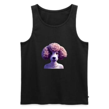 Pudel Hund - Pudel - Männer Premium Bio Tank Top - Schwarz - Vorne - Michal (187cm)