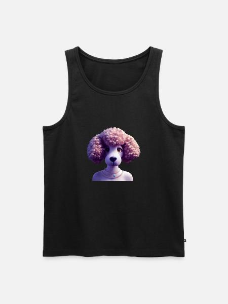 Poodle Dog - Poodle - Men's Premium Organic Tank Top - black