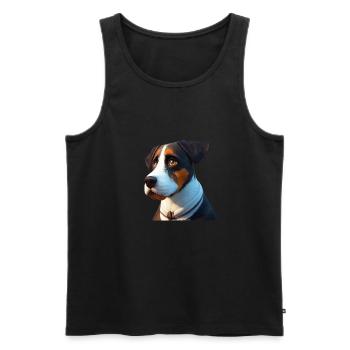 Entlebucher Bouvier - Débardeur bio Premium Homme - noir - Devant - AI Model Male 178 light (178cm)