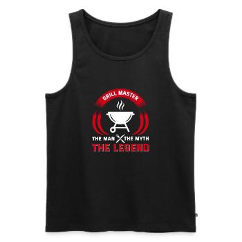 Grill Master the man the myth the legend - Men's Premium Organic Tank Top - black - Front - Michal (187cm)