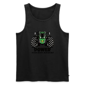 Power für den Bauer! Traktor Landwirtschaft Agrar - Männer Premium Bio Tank Top - Schwarz - Vorne - AI Model Male 178 light (178cm)
