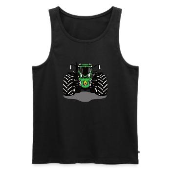 Trecker, Traktor, Landwirtschaft, Agrar, Bauer - Männer Premium Bio Tank Top - Schwarz - Vorne - AI Model Male 178 light (178cm)