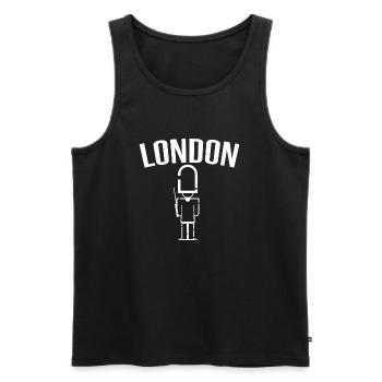 London - Männer Premium Bio Tank Top - Schwarz - Vorne - Michal (187cm)