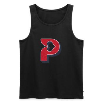 P Letter Poker - Men's Premium Organic Tank Top - black - Front - Michal (187cm)