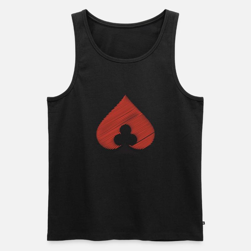 Poker Ace - Männer Premium Bio Tank Top - Schwarz