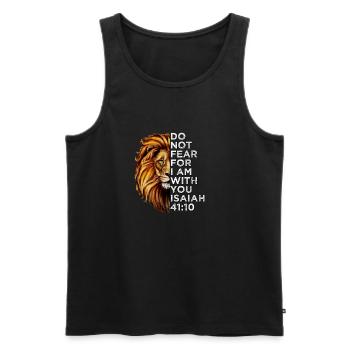 Do Not Fear For I Am With You Isaiah 41:10 Bible - Men's Premium Organic Tank Top - black - Front - Michal (187cm)