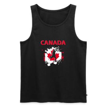 Canada Football 2022 supporter Canadien Football - Débardeur bio Premium Homme - noir - Devant - Michal (187cm)