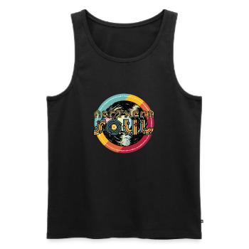 Northern Soul Vintage - Men's Premium Organic Tank Top - black - Front - Michal (187cm)
