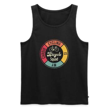 Bicycle Squad Mobility Environment Cycling - Men's Premium Organic Tank Top - black - Front - AI Model Male 178 light (178cm)